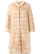 Liska Palinamai Fur Coat - Nude & Neutrals