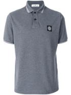 Stone Island Logo Patch Polo Top - Grey