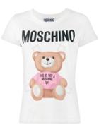 Moschino Teddy Logo T-shirt, Women's, Size: 46, White, Cotton