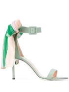 Pollini Bow Detail Sandals - Green
