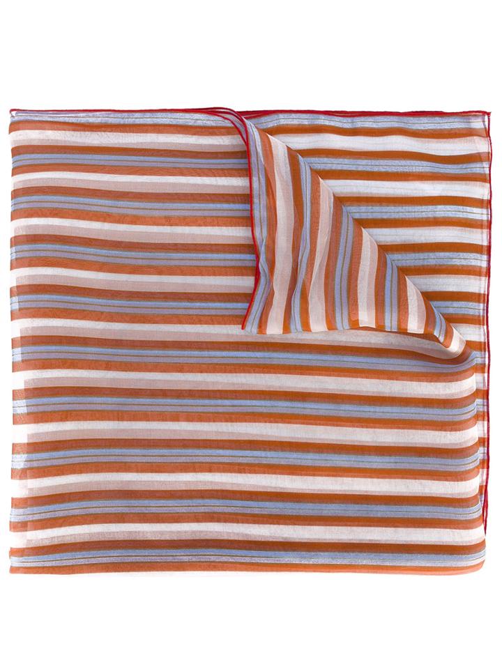 Ermanno Gallamini - Striped Scarf - Women - Silk - One Size, Silk