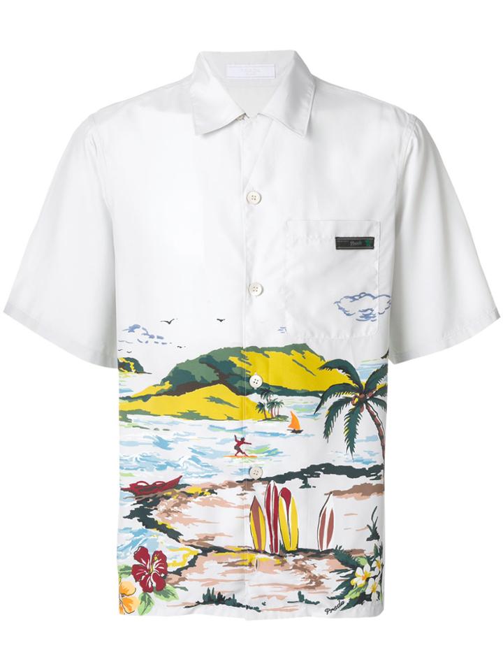 Prada Hawaiana Shortsleeved Shirt - Nude & Neutrals