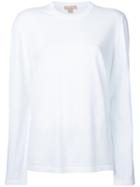 Michael Kors Longsleeved T-shirt, Women's, Size: Large, White, Cotton