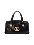 Gucci Arli Large Python Top Handle Bag - Black