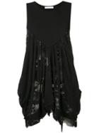 Victor Alfaro Classic Vest, Women's, Size: Large, Black, Cotton/polyamide/viscose