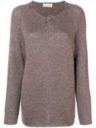 Ma'ry'ya Longline Fine Knit Sweater - Brown