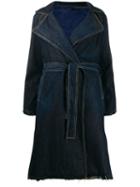 Pinko Denim Trench Coat - Blue