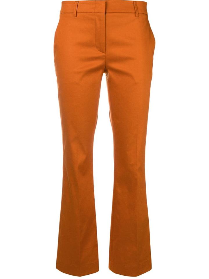 L'autre Chose Crop Flare Trousers - Orange