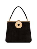 Dorateymur Midi Calf Suede Tote Bag - Black