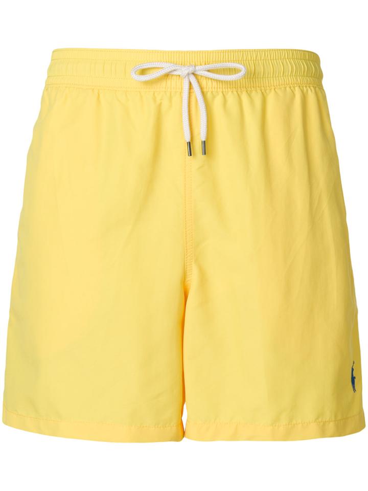 Polo Ralph Lauren Embroidered Logo Swimming Shorts - Yellow & Orange