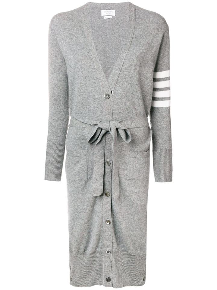 Thom Browne Long Boxy Cashmere Cardigan - Grey