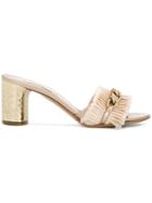 Casadei Chain Trim Mules - Nude & Neutrals