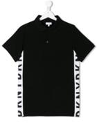 Dkny Kids Teen Side Panel Polo Shirt - Black