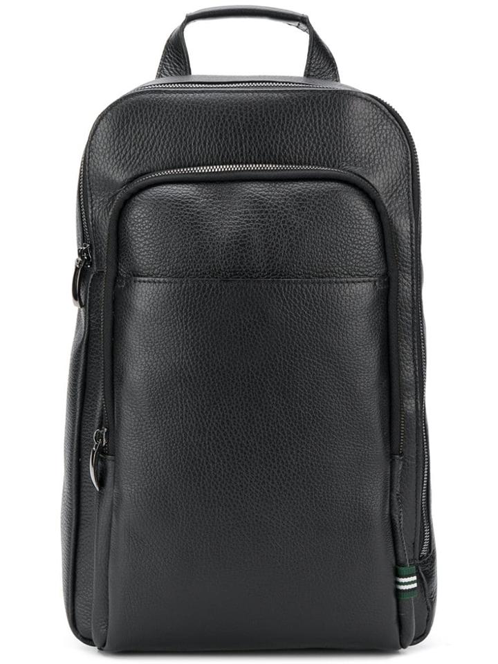 Green George Cross-body Backpack - Black