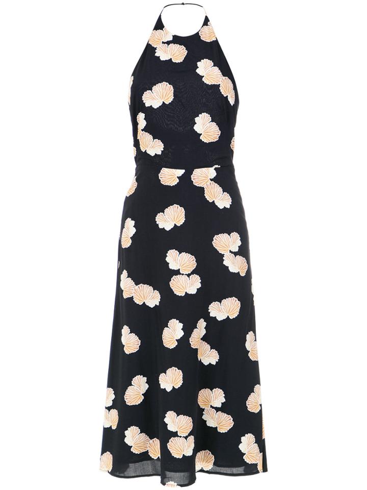 Andrea Marques Mushroom Print A-line Dress - Black