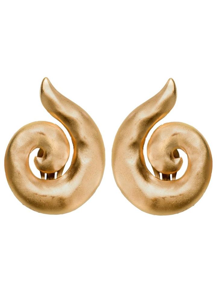 Yves Saint Laurent Vintage Spiral Earrings, Women's, Metallic