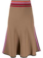 Diane Von Furstenberg Roseha Banded A-line Skirt - Brown