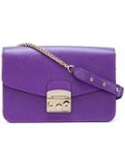 Furla Clasp Shoulder Bag, Women's, Pink/purple