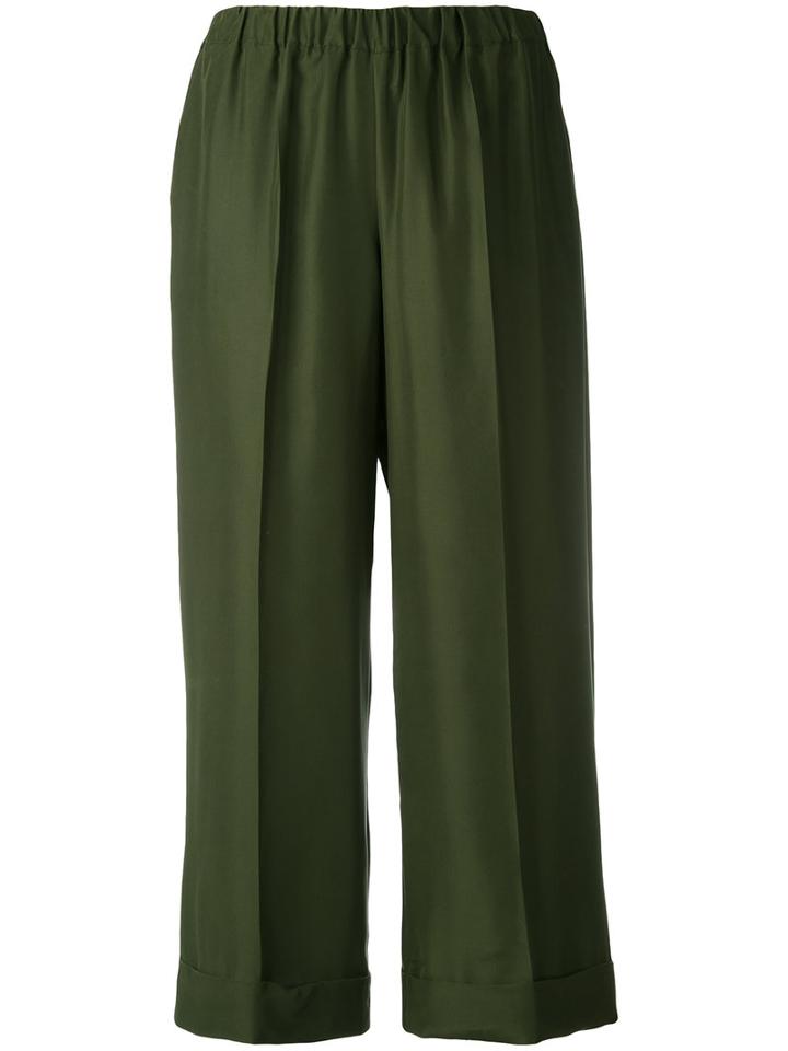 P.a.r.o.s.h. - Sia Trousers - Women - Silk - S, Green, Silk