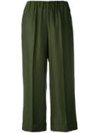 P.a.r.o.s.h. - Sia Trousers - Women - Silk - S, Green, Silk