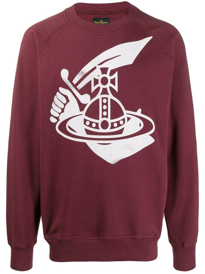 Vivienne Westwood Anglomania Printed Logo Sweatshirt - Purple