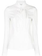 Akris Punto Pleated Bib Shirt - White
