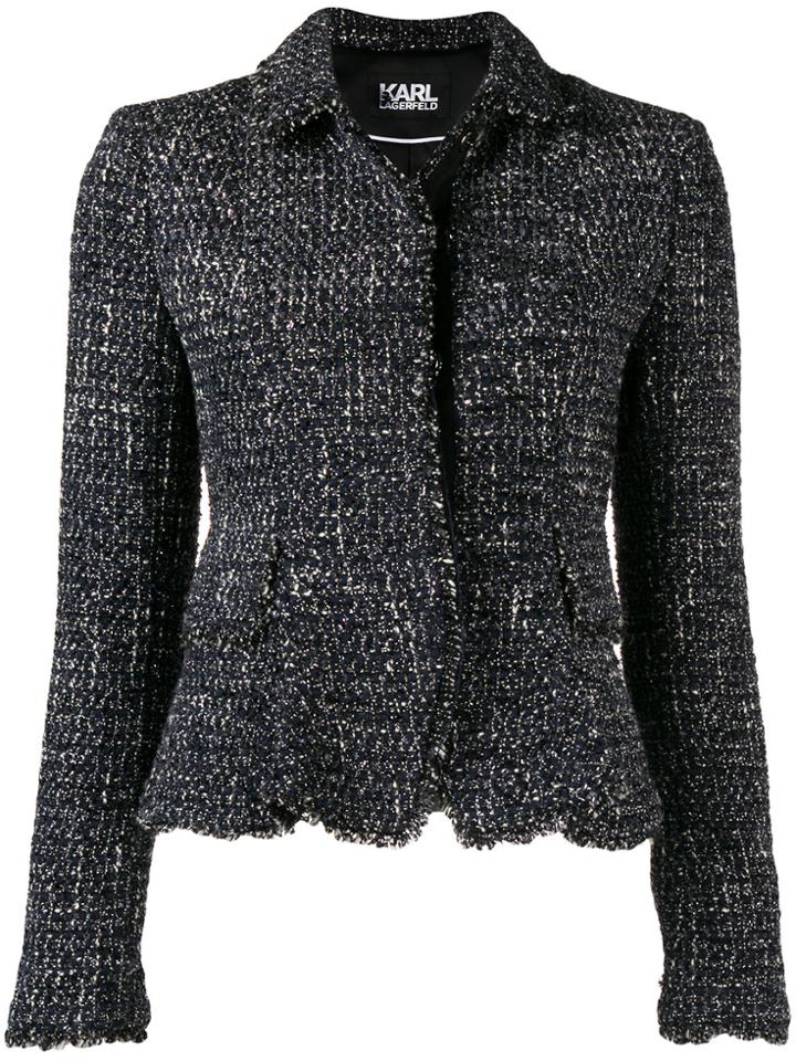 Karl Lagerfeld Boucle Jacket - Blue