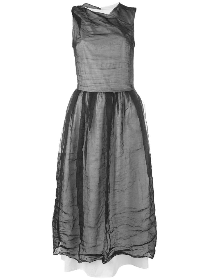 Nostra Santissima - Split Back Dress - Women - Cotton/spandex/elastane/metallic Fibre - 42, Black, Cotton/spandex/elastane/metallic Fibre