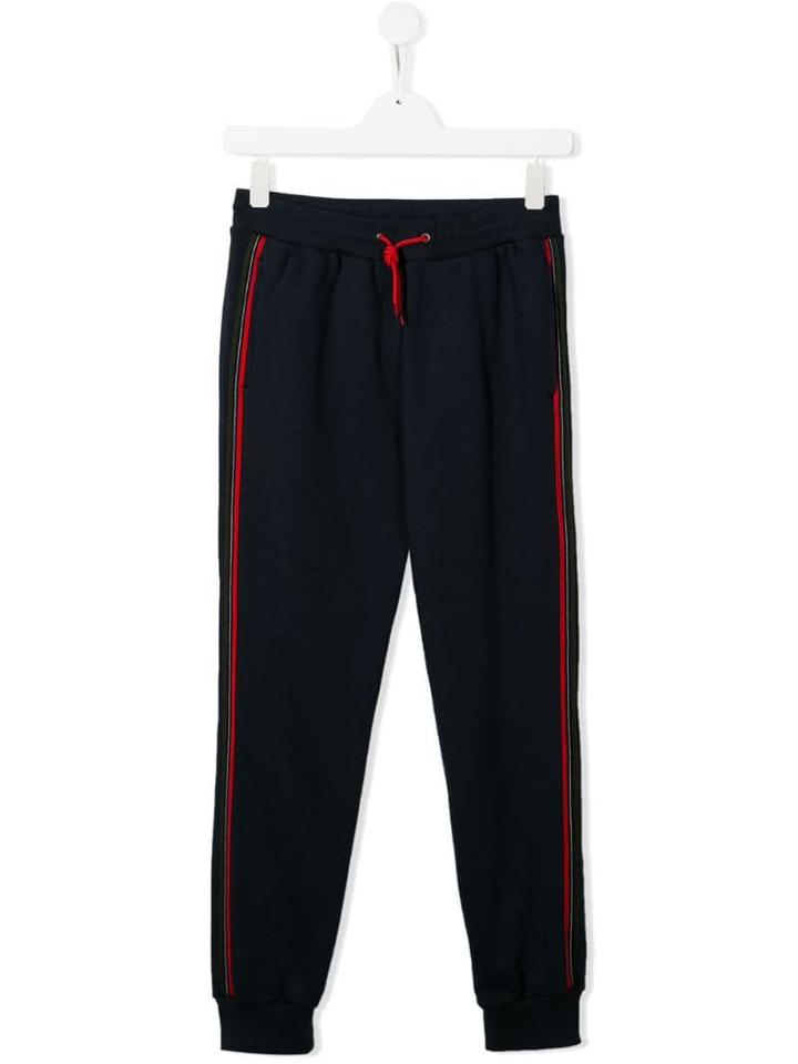 Paul Smith Junior Striped Trim Track Pants - Blue