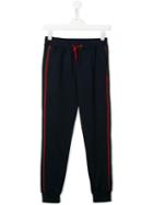 Paul Smith Junior Striped Trim Track Pants - Blue