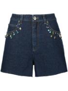 Sonia Rykiel Embellished Denim Shorts