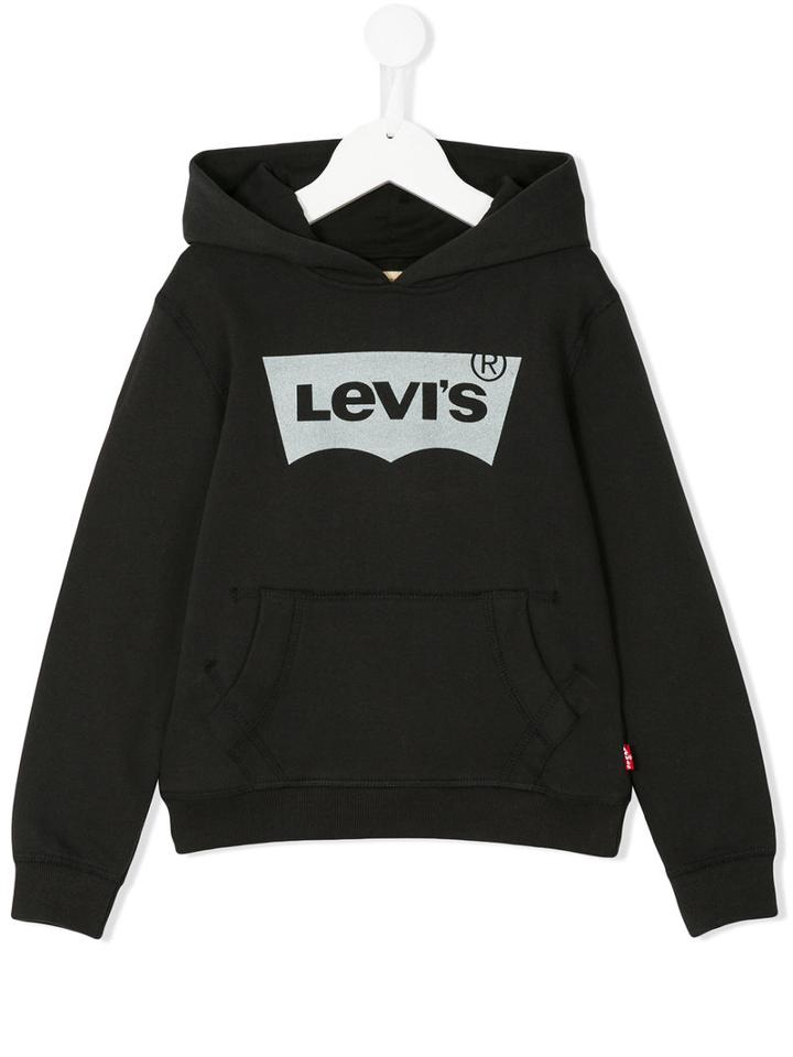 Levi's Kids - Logo Print Hoody - Kids - Cotton/spandex/elastane - 12 Yrs, Blue