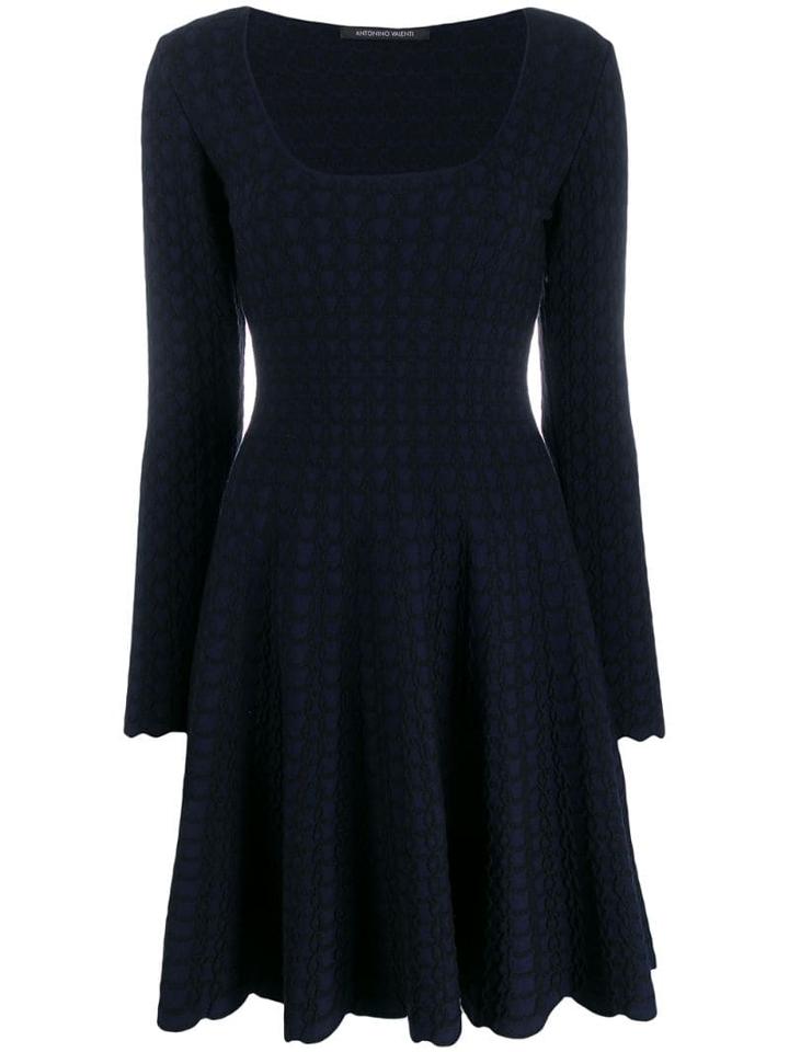 Antonino Valenti Flared Knit Dress - Blue