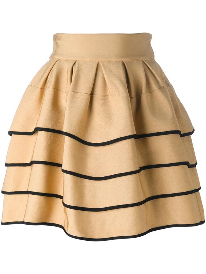 Courrèges Ribbed Flared Skirt