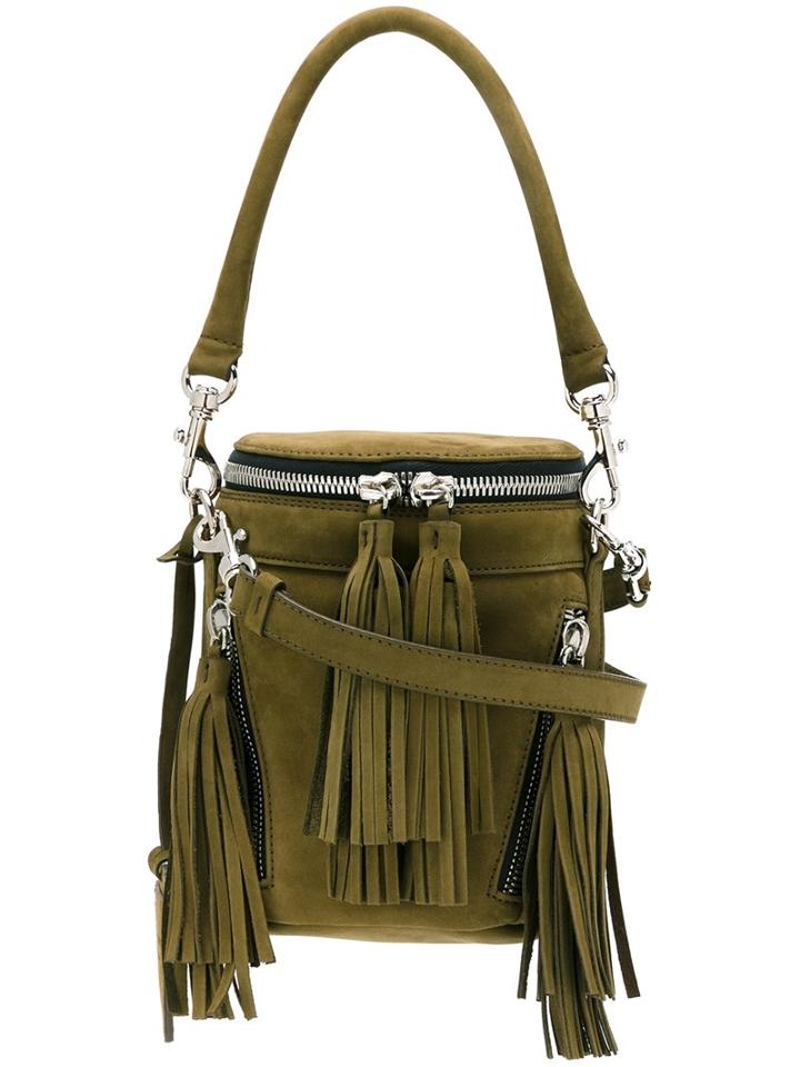 Andrea Incontri Small Fringed Crossbody Bag, Women's, Green