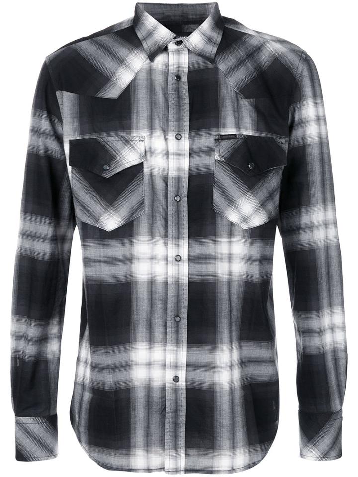 Diesel - Chest Pocket Shirt - Men - Cotton - S, Black, Cotton