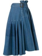 Jw Anderson Asymmetric Denim Skirt - Blue