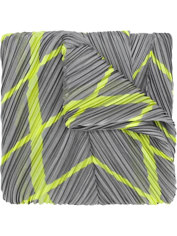 Pleats Please By Issey Miyake Grid Line Scarf