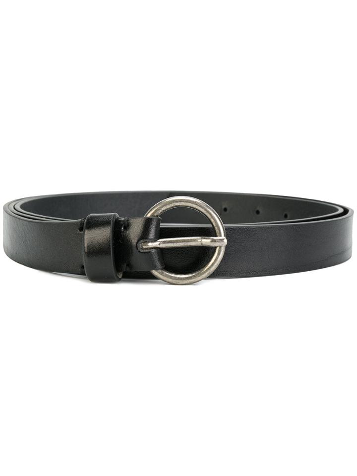 Ann Demeulemeester Round Buckle Belt - Black