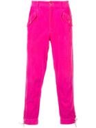 Comme Des Garçons Vintage Cropped Corduroy Trousers - Pink & Purple