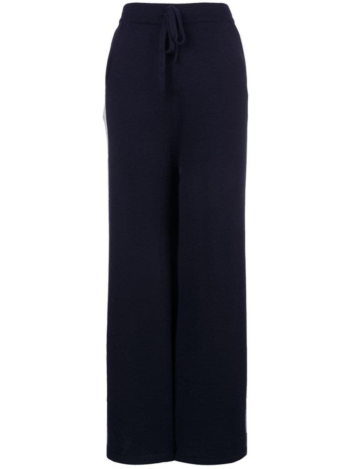 N.peal Contrast Stripe Trousers - Blue