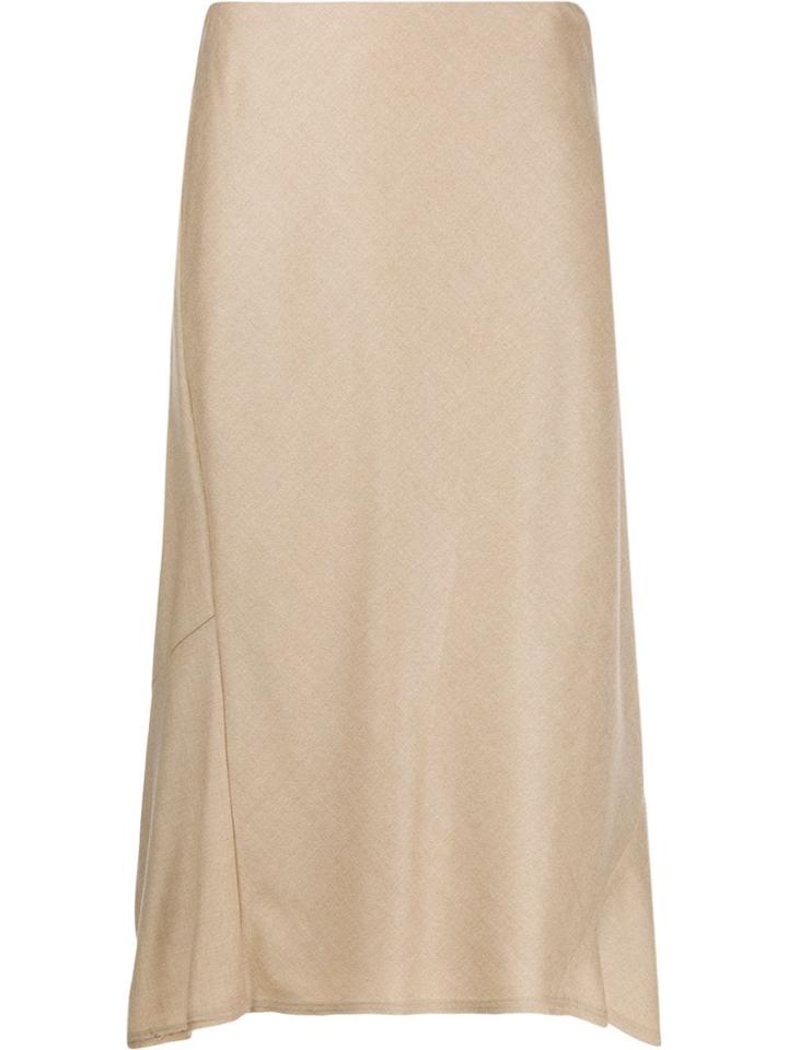 Theory A-line Midi Skirt - Neutrals