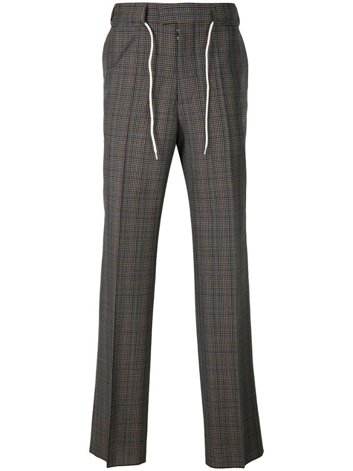 Maison Margiela Drawstring Plaid Tailored Trousers - Multicolour