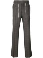 Maison Margiela Drawstring Plaid Tailored Trousers - Multicolour
