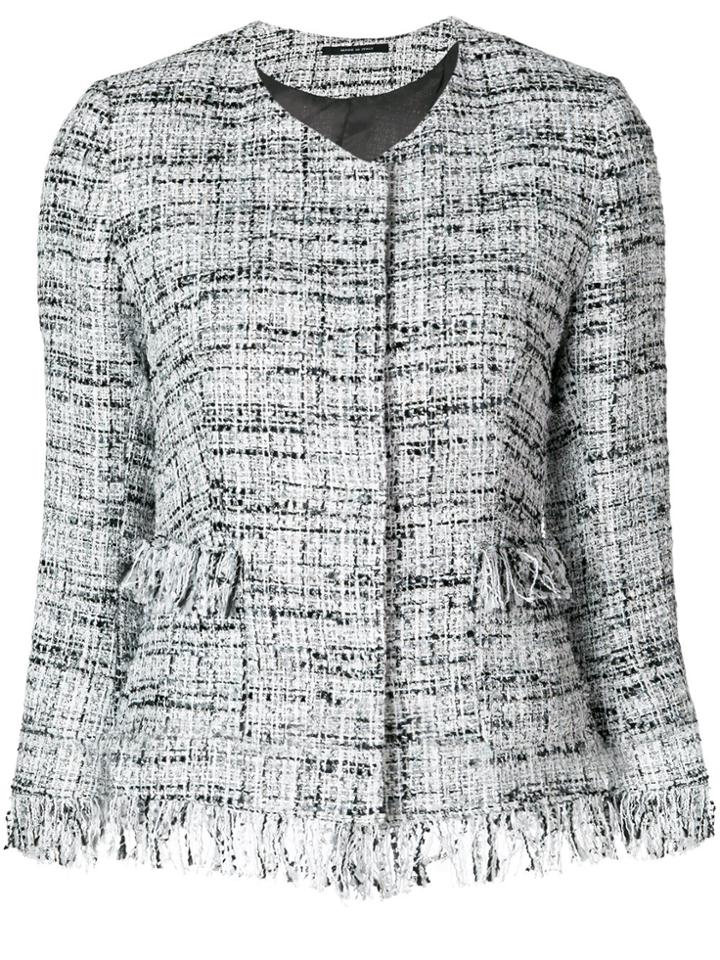 Tagliatore Cropped Tweed Jacket - Multicolour