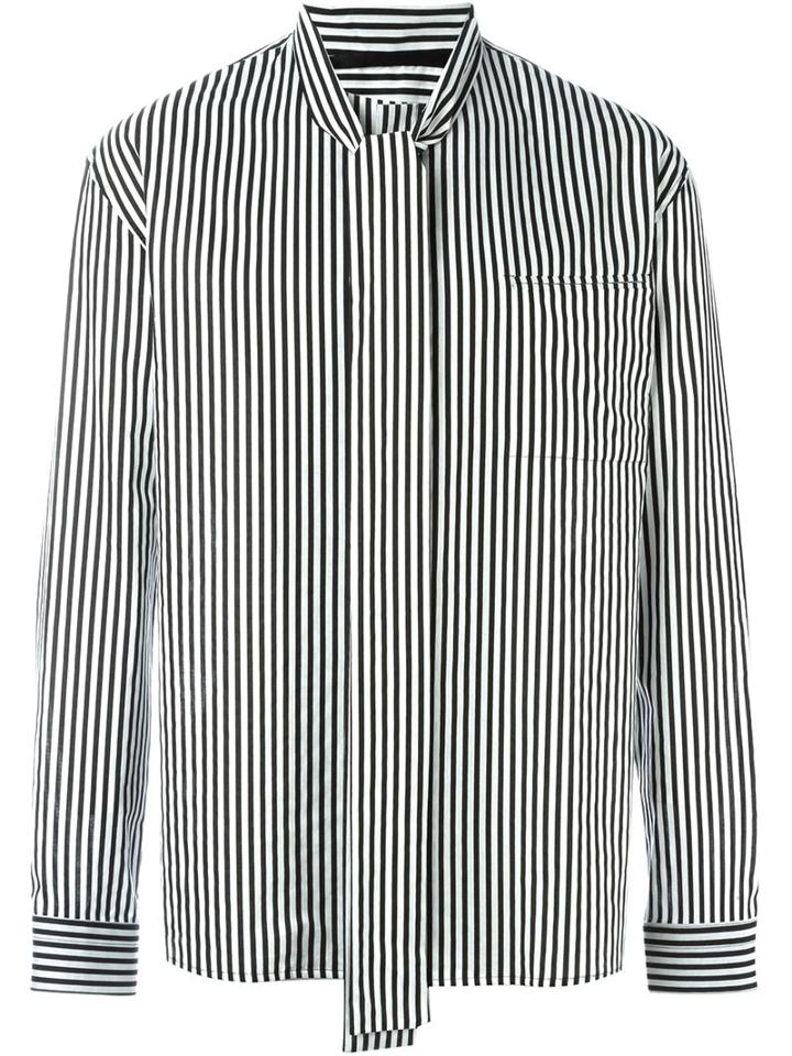 Haider Ackermann Scarf Collar Shirt, Men's, Size: Large, Black, Cotton