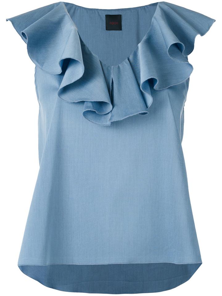 Eggs - Tramont Blouse - Women - Cotton/polyamide/spandex/elastane - 40, Blue, Cotton/polyamide/spandex/elastane