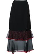 Jonathan Simkhai Sheer Peplum Hem Skirt
