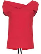 Roland Mouret Raywell Origami Top - Red