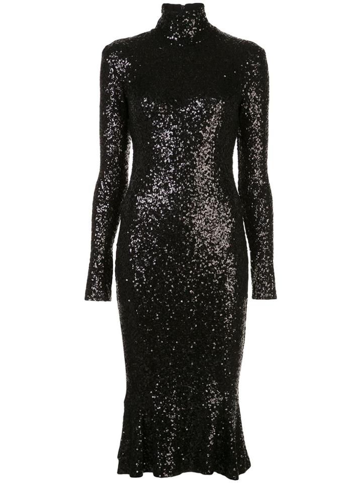 Norma Kamali Overlapping Fishtail Dress - Black